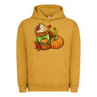 Pigment Peanut Butter Fall pumpkin coffee Urban Hoodie - NancyCooperArtShop