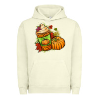 Pigment Pistachio Fall pumpkin coffee Urban Hoodie - NancyCooperArtShop