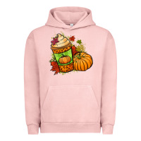 Pigment Salmon Fall pumpkin coffee Urban Hoodie - NancyCooperArtShop