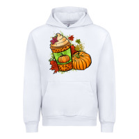 White Fall pumpkin coffee Urban Hoodie - NancyCooperArtShop
