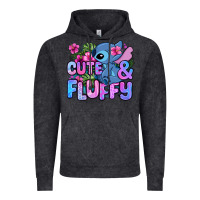 Vintage Black cute and fluffy stitch Vintage Hoodie - Zillion Design Studio