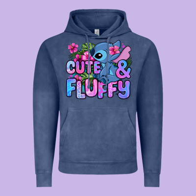 Cute And Fluffy Stitch Vintage Hoodie Designed By Zillion Design Studio