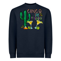 Navy cinco de mayo cactus Heavyweight Sweatshirt - CowhideDigitalArt