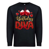 Black birthday diva Premium Sweatshirt - MaliasSmallBusiness