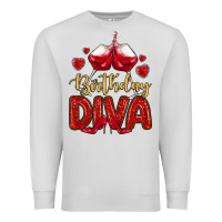 Dove Grey birthday diva Premium Sweatshirt - MaliasSmallBusiness