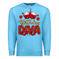 Ocean Blue birthday diva Premium Sweatshirt - MaliasSmallBusiness
