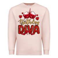 Pale Pink birthday diva Premium Sweatshirt - MaliasSmallBusiness