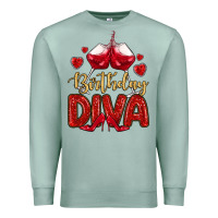 Seafoam birthday diva Premium Sweatshirt - MaliasSmallBusiness