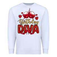 White birthday diva Premium Sweatshirt - MaliasSmallBusiness