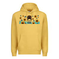 Antique Gold western mama messy bun Premium Hoodie - Jasminsmagicworld