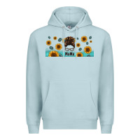 Blue Mist western mama messy bun Premium Hoodie - Jasminsmagicworld