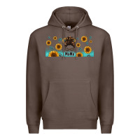 Coffee western mama messy bun Premium Hoodie - Jasminsmagicworld