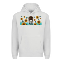 Dove Grey western mama messy bun Premium Hoodie - Jasminsmagicworld