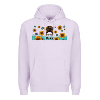 Lilac western mama messy bun Premium Hoodie - Jasminsmagicworld