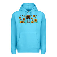 Ocean Blue western mama messy bun Premium Hoodie - Jasminsmagicworld