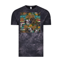 Cloud Black western two cute heifers seamless pattern Vintage Tee - HRA Design Shop