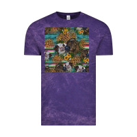 Cloud Purple western two cute heifers seamless pattern Vintage Tee - HRA Design Shop