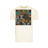 Vintage Arctic western two cute heifers seamless pattern Vintage Tee - HRA Design Shop
