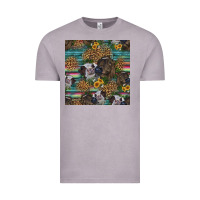 Vintage Zinc western two cute heifers seamless pattern Vintage Tee - HRA Design Shop