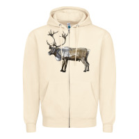 Sandshell reindeer buck deer Zipper Hoodie - LillyAllenDesigns