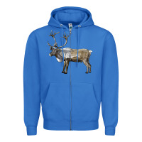 True Royal reindeer buck deer Zipper Hoodie - LillyAllenDesigns