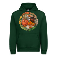 Forest Green Bonfires flannels smores campfires pumpkin Urban Hoodie - NancyCooperArtShop