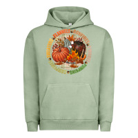 Pigment Oil Green Bonfires flannels smores campfires pumpkin Urban Hoodie - NancyCooperArtShop