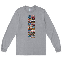 Heather Grey usa flag and western patterns  penwraps Long Sleeve Tee - Artiststas