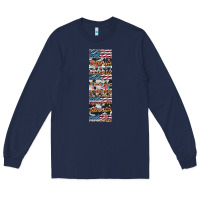 Navy usa flag and western patterns  penwraps Long Sleeve Tee - Artiststas