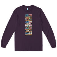 Plum usa flag and western patterns  penwraps Long Sleeve Tee - Artiststas