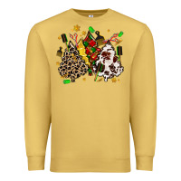 Antique Gold hair stylist with christmas tree Premium Sweatshirt - MaliasSmallBusiness