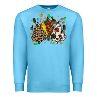 Ocean Blue hair stylist with christmas tree Premium Sweatshirt - MaliasSmallBusiness