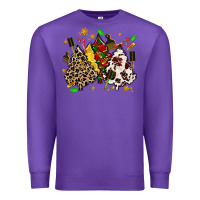 Purple hair stylist with christmas tree Premium Sweatshirt - MaliasSmallBusiness