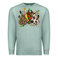 Seafoam hair stylist with christmas tree Premium Sweatshirt - MaliasSmallBusiness