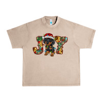Dachshund Puppy Christmas Joy Urban Heavy Tee | Teevron