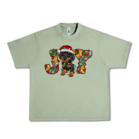 Oil Green dachshund puppy christmas joy Urban Heavy Tee - BarkalooDesign