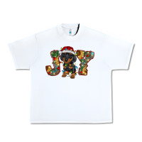 White dachshund puppy christmas joy Urban Heavy Tee - BarkalooDesign