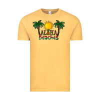 Vintage Mustard aloha beaches Vintage Tee - CowhideDigitalArt