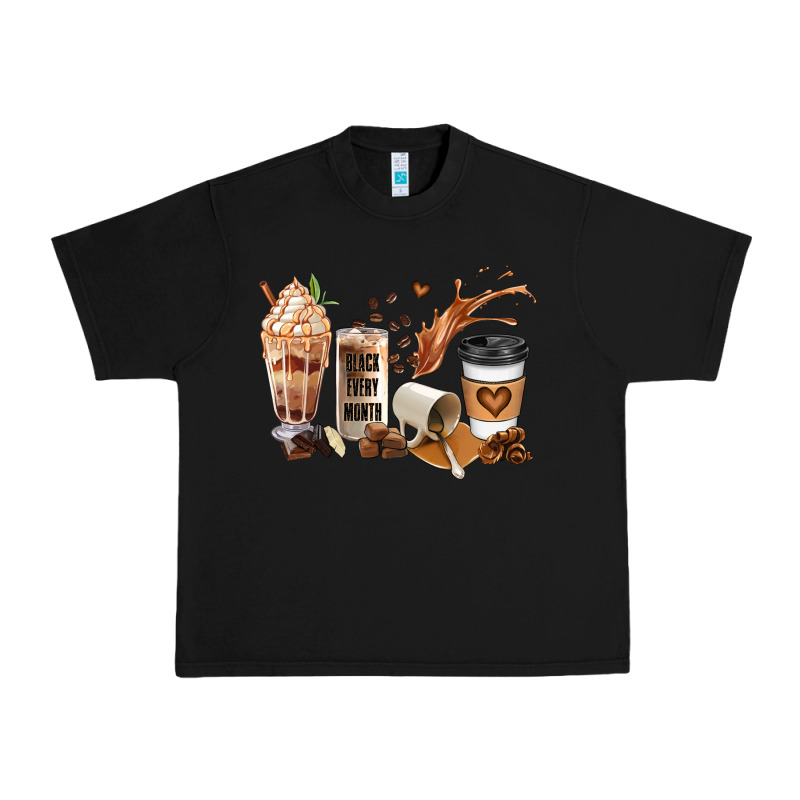 Black Every Month Melanin Coffee Cups Urban Heavy Tee by JahusDesignShop | Teevron