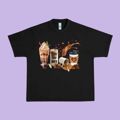 Black Every Month Melanin Coffee Cups Urban Heavy Tee Designed By Jahusdesignshop