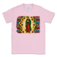 Bubblegum Pink serape our lady of guadalupe Classic Tee - JahusDesignShop