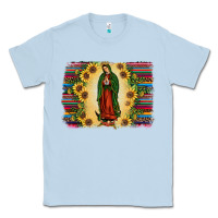 Dusty Blue serape our lady of guadalupe Classic Tee - JahusDesignShop