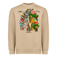 Mushroom skeleton chest christmas Heavyweight Sweatshirt - FaDigitalArtStudio