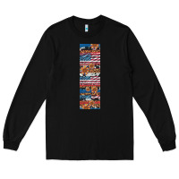 Black usa flag and western patterns  penwraps Long Sleeve Tee - Artiststas