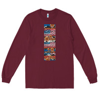 Burgundy usa flag and western patterns  penwraps Long Sleeve Tee - Artiststas