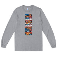 Heather Grey usa flag and western patterns  penwraps Long Sleeve Tee - Artiststas