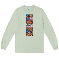 Matcha usa flag and western patterns  penwraps Long Sleeve Tee - Artiststas