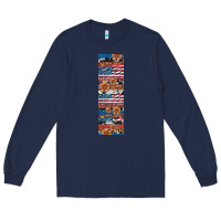 Navy usa flag and western patterns  penwraps Long Sleeve Tee - Artiststas