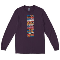 Plum usa flag and western patterns  penwraps Long Sleeve Tee - Artiststas