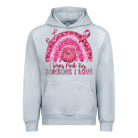 Heather Grey i wear pink for someone i love Urban Hoodie - texasbilliewilder
